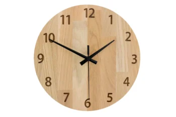 Horloge Murale Ronde en Chêne – Minimaliste & Silencieuse – 28 à 58 cm