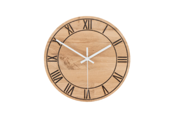 Alternative view of Horloge Murale en Bois avec Chiffres Romains – Silencieuse & Artisanale – Chêne Massif
